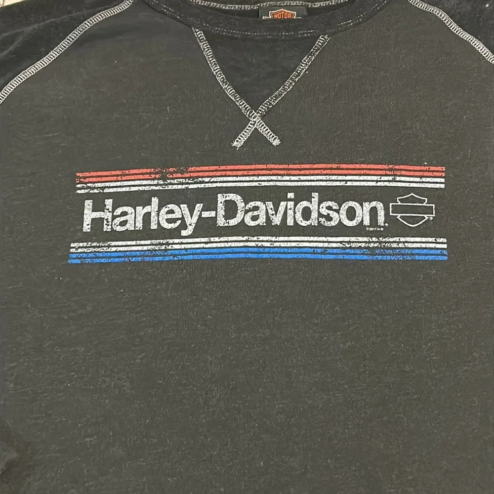 HARLEY-DAIDSON Horny Toad TX  black crewneck sweatshirt with signature logo **XL